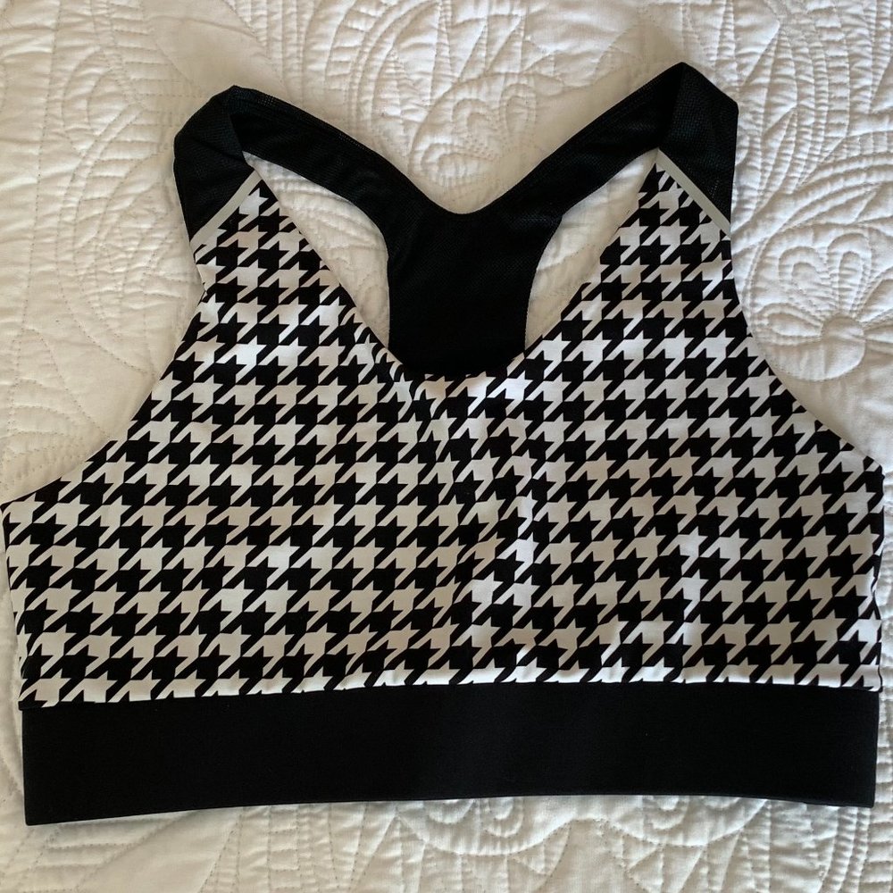 NOLI Jet Bonded Bra Top (Only), Black & White, Size:  L